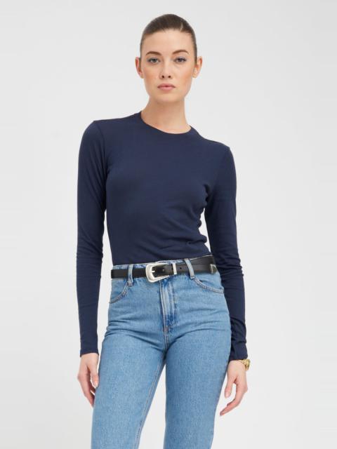 NAVY COTTON LONG SLEEVE BABY TEE