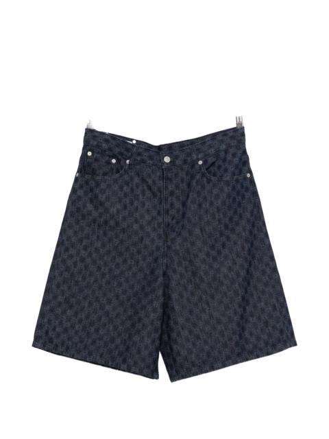 Dries Van Noten Patterned Denim Shorts