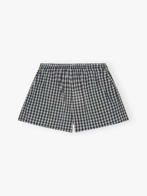 SEERSUCKER CHECK ELASTICATED SHORTS
