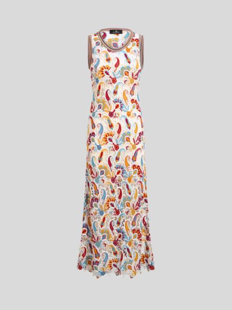 PAISLEY MACRAMÉ LONG DRESS