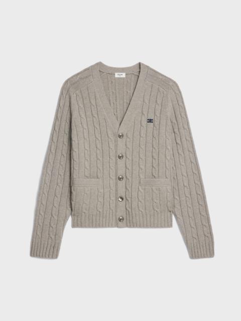 triomphe cardigan in cable-knit cashmere