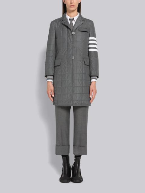 Poly Twill Quilted Tech Down 4-Bar Chesterfield Coat