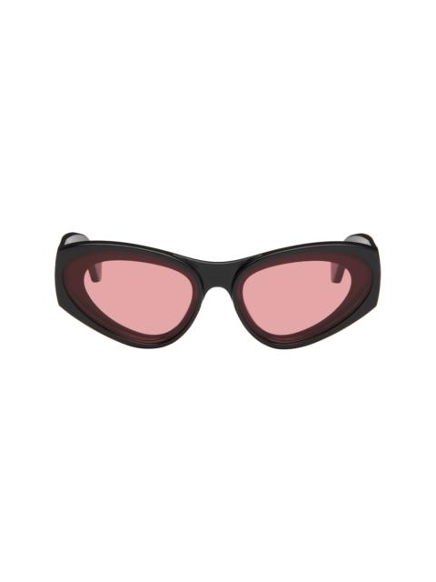 Black Paula's Ibiza Goggle Cat-Eye Sunglasses