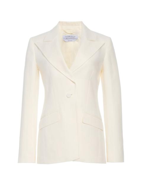 Leiva Blazer in Ivory Linen Twill