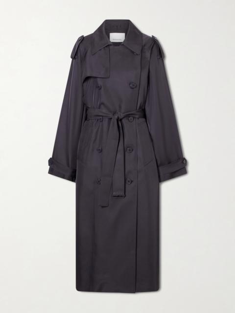 Veyron Double-breasted Belted Twill Trench Coat