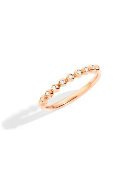 ROSE GOLD & WHITE DIAMOND BOLLICINE RING
