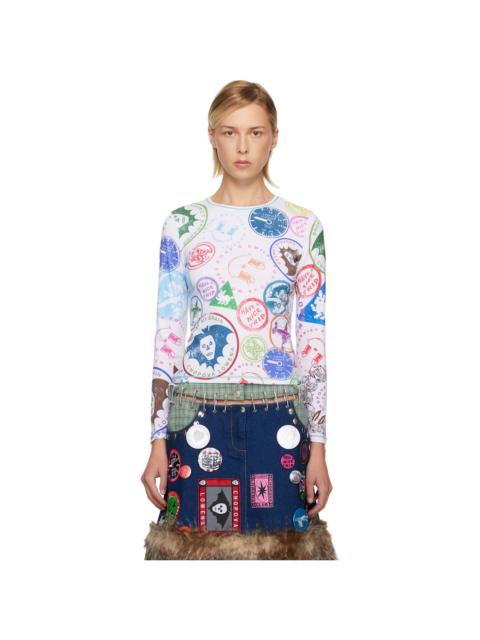 White Stamp It Fitted Jersey T-shirt