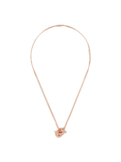 Double Gancini pendant necklace