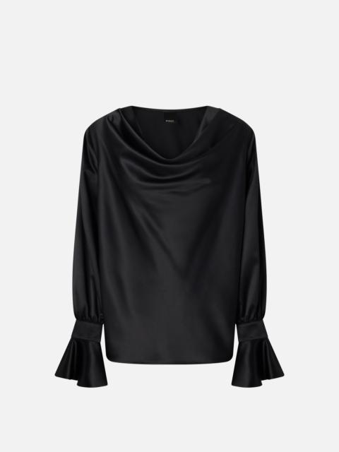 RELAXED-FIT SATIN BLOUSE