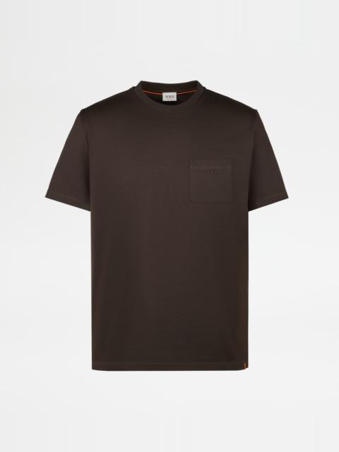 T-SHIRT IN JERSEY - BROWN
