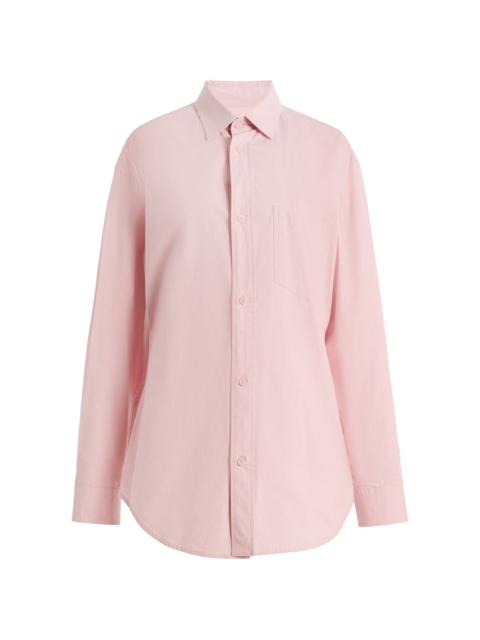 Anne Cinched Cotton-Poplin Shirt pink
