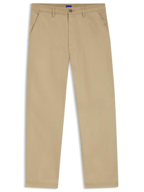 BAGGY-FIT TROUSERS IN STRETCH-COTTON CANVAS