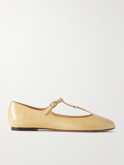 Marcie Embellished Patent-leather Ballet Flats