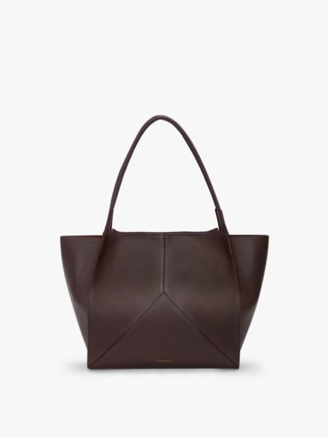 Victoria Tote Bag Large In Burgundy Leather