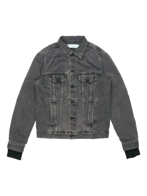 Off-White Denim Distressed Jacket 'Black' OMYE019R19C270120888