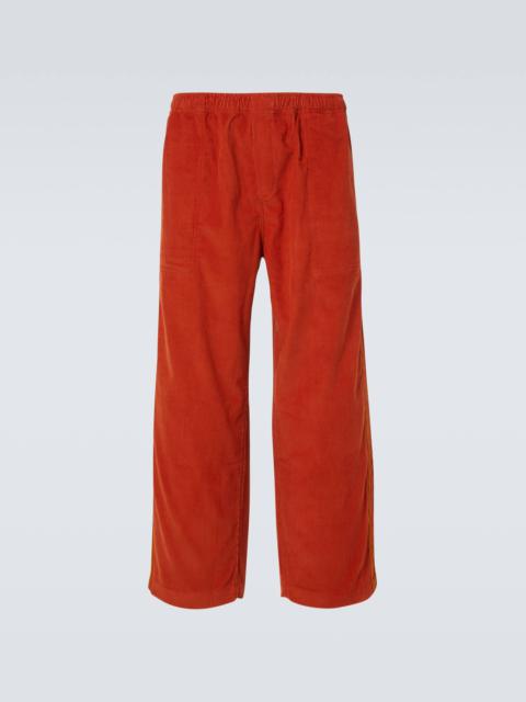 Cotton corduroy straight pants