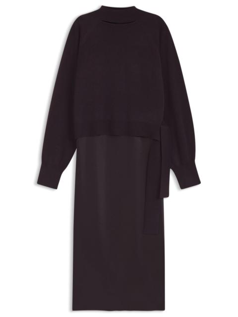 TWO-IN-ONE DRESS WITH WOOL-CASHMERE SWEATER LAYER