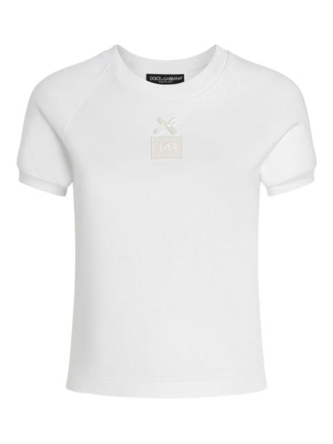 logo-embroidered T-shirt