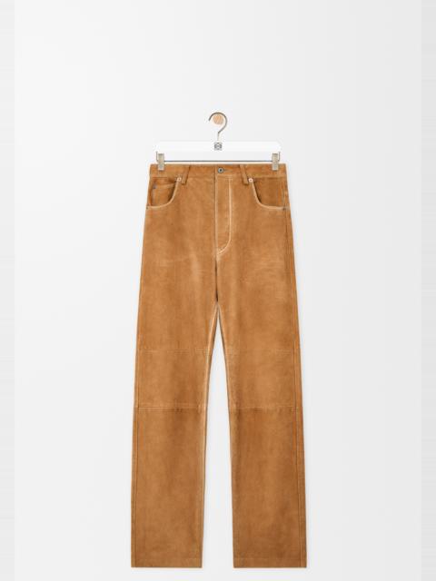 Trousers in suede goatskin