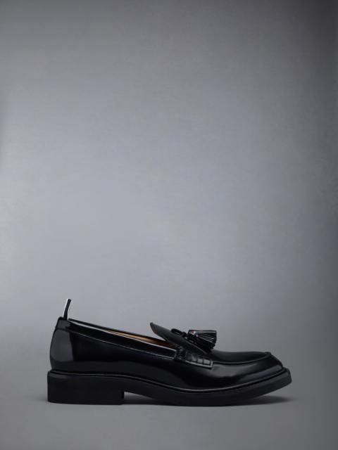 Black Calf Leather Micro Sole Tassel Loafer