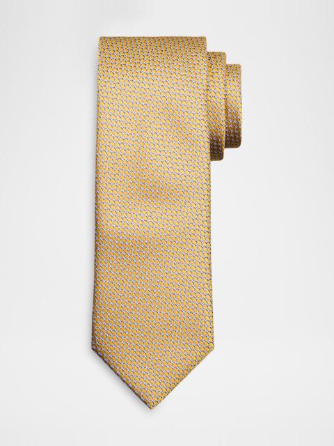 Men & apos;s Geometric-Woven Jacquard Silk Tie