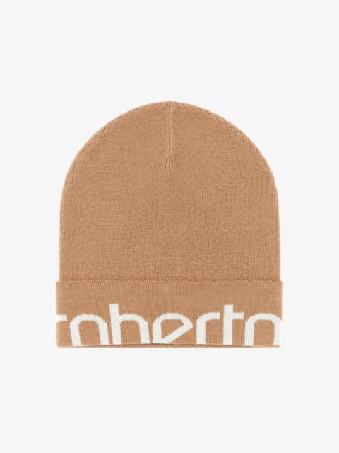 Wool Blend Beanie with Logo