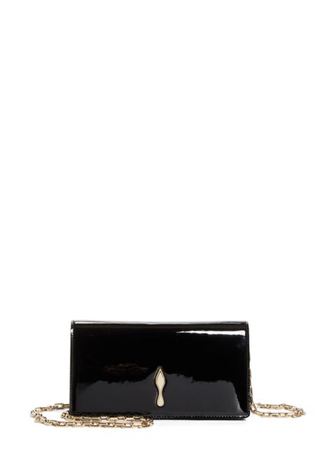 Christian Louboutin Bettina Patent Leather Clutch in Black/Gold at Nordstrom