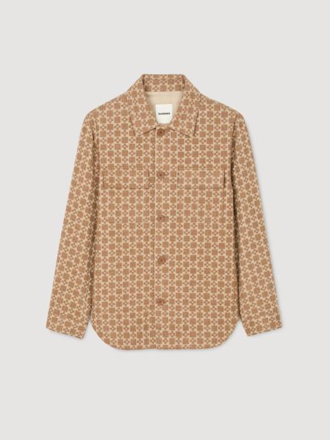SQUARE CROSS JACQUARD OVERSHIRT