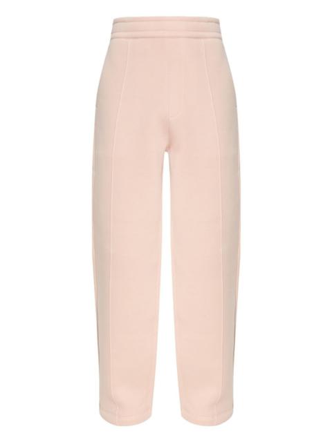 heart-embroidered side-seam sweatpants