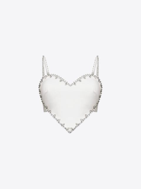 CRYSTAL TRIM HEART TOP