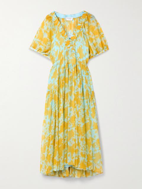 Constance Floral-print Silk-chiffon Midi Dress