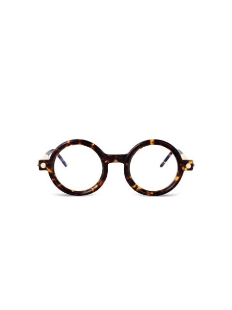 tortoiseshell round-frame sunglasses