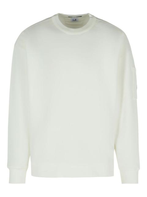 lens-detail crew-neck sweatshirt