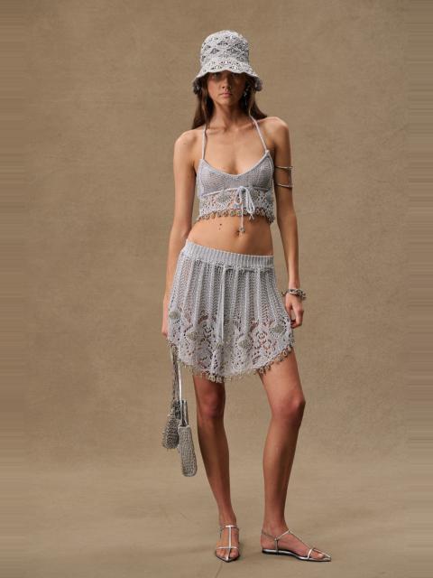 for FWRD Lurex Crochet Mini Skirt