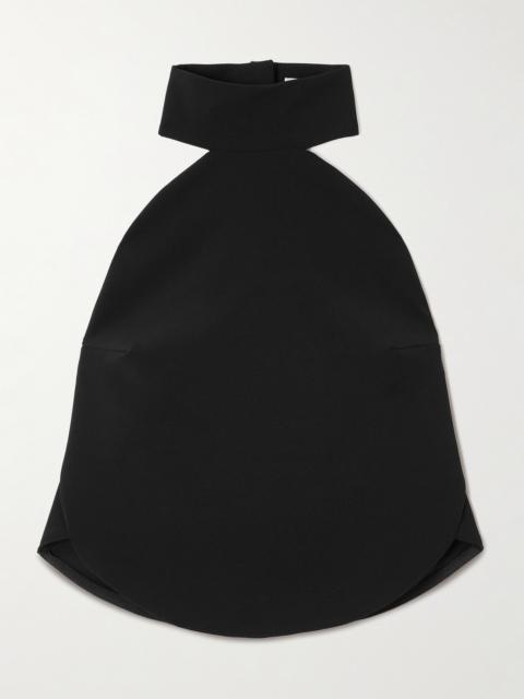 Ellipse Cropped Crepe Halterneck Top