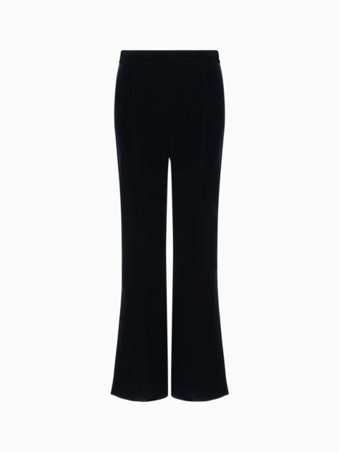 Cropped trousers in velvet