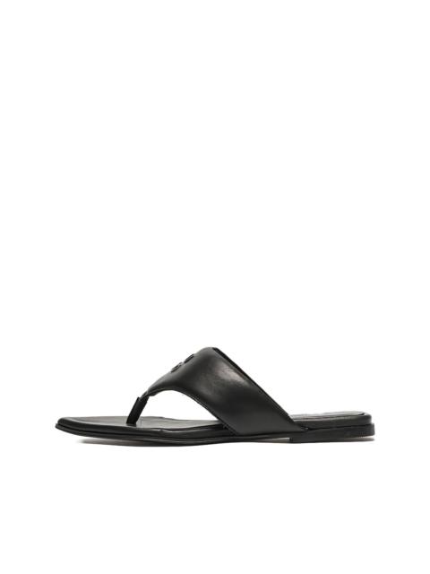 logo-embossed pointed-toe sandals