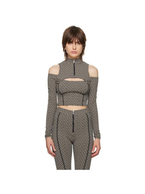 Black Cutout Long Sleeve T-Shirt