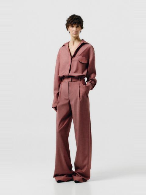 Tailored Lightweight Wool Shirt red