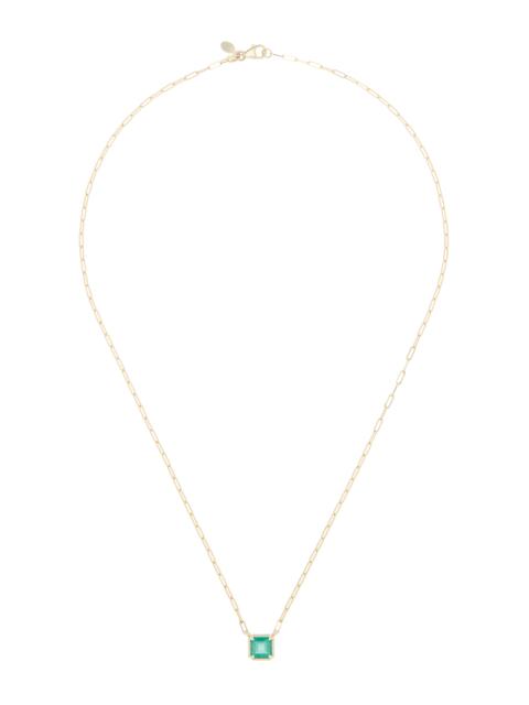 Tracer 14K Yellow Gold Emerald Necklace green