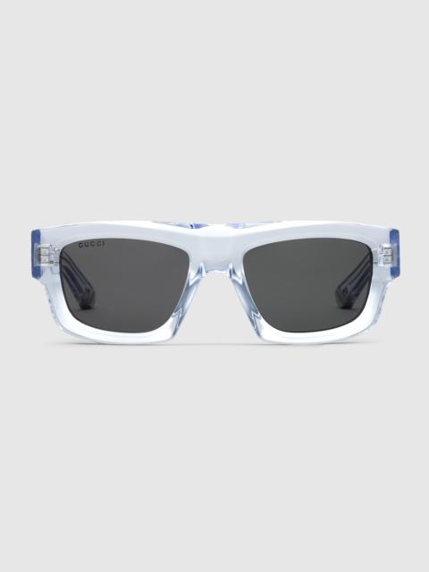Rectangular frame sunglasses