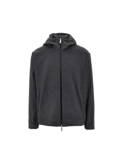 WOOL TOUCH LAMINAR BLUSON JACKET