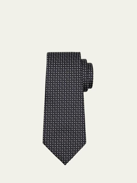 Men's Micro-Jacquard Silk Tie