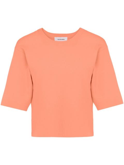 knitted cropped T-shirt