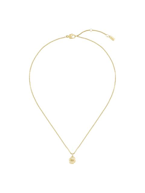 GOLD-TONE NECKLACE WITH DOUBLE B MONOGRAM PENDANT