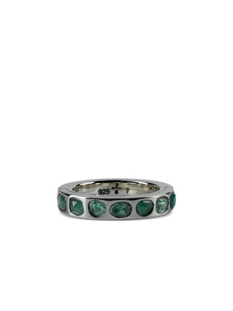 sterling silver Sistema emerald ring