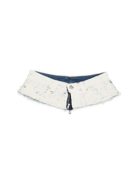 coated-finish denim belt