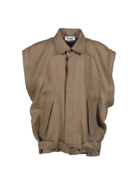 COTTON TWILL VEST / BRW