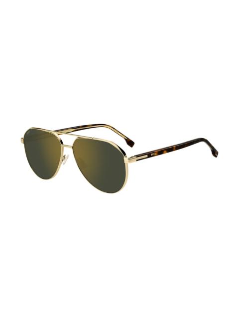 HAVANA ACETATE SUNGLASSES WITH BETA-TITANIUM TEMPLES