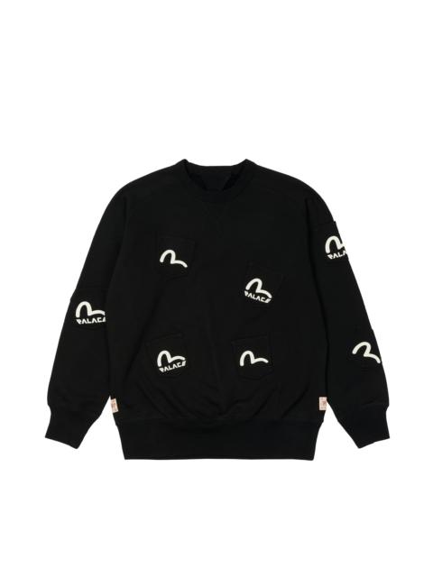PALACE EVISU MULTI POCKET CREW BLACK